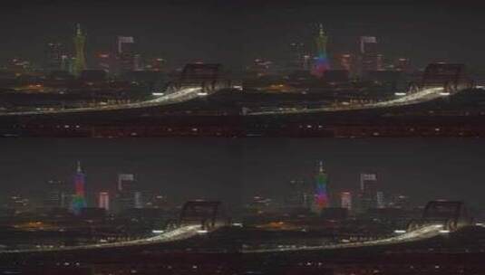 实录广州新光大桥进城之路高清在线视频素材下载