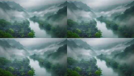 中国意境山水高清在线视频素材下载