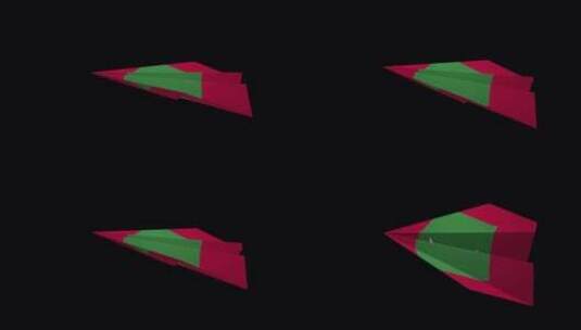 马尔代夫纸飞机旗帜V2高清在线视频素材下载