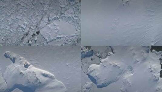 日落时在南极洲海洋上空的空中飞行高清在线视频素材下载