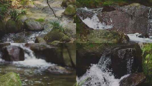 山涧山泉水清泉流水高清在线视频素材下载