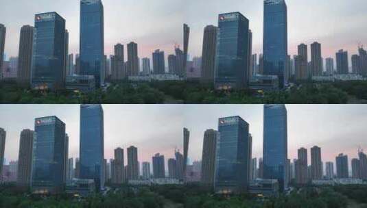 4k武汉夜景航拍高清在线视频素材下载