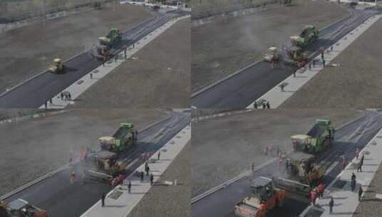 「有版权」航拍小区道路铺设柏油马路4K-7高清在线视频素材下载