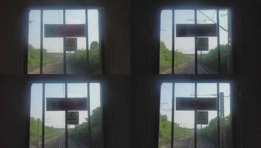 火车行驶轨道交通运输绿皮火车实拍高清在线视频素材下载