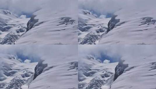 航拍冰川之父慕士塔格峰雪山冰川风光高清在线视频素材下载