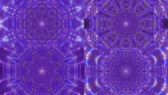 摘要发光点隧道3d插图DJ Loop高清在线视频素材下载