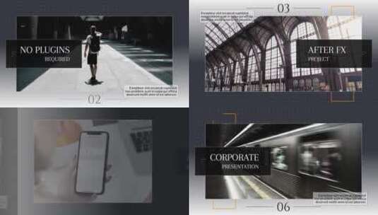公司宣传商务图文幻灯片AE模板高清AE视频素材下载