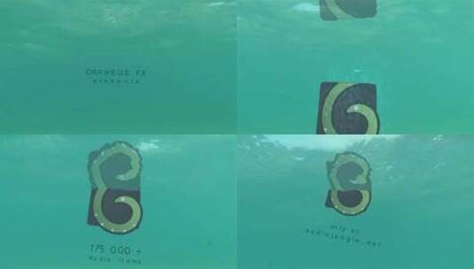 蓝色海滩系列水下LOGO展示AE模板高清AE视频素材下载
