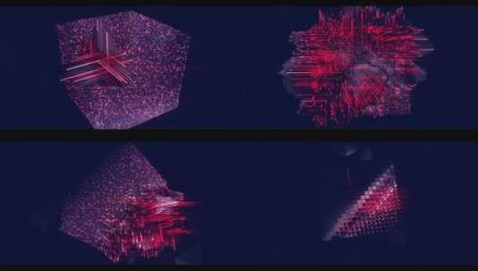 专业科技感立方体波形轨迹logo演绎高清AE视频素材下载