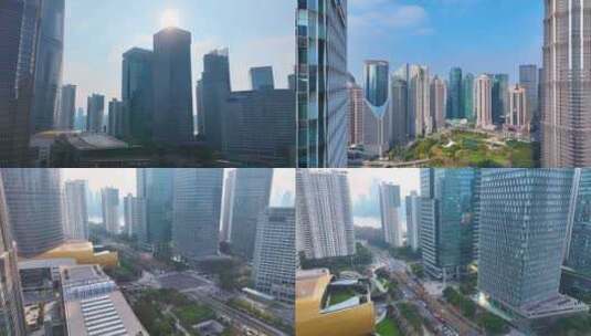 上海浦东新区航拍陆家嘴金砖大厦中国太平金高清在线视频素材下载