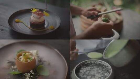 厨师制作美食西餐高清在线视频素材下载
