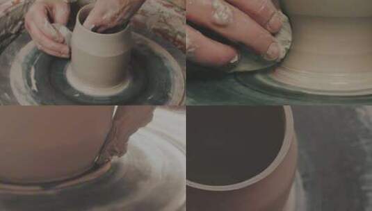 手工泥塑 土陶高清在线视频素材下载