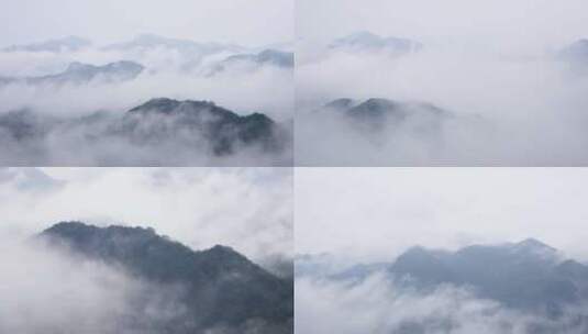 云海高山间的飞鸟掠影：空灵禅意山水集高清在线视频素材下载