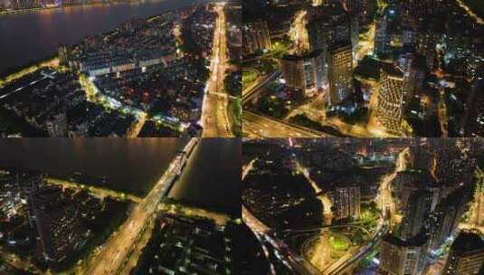 浙江省杭州市上城区复兴立交桥时代大道中河高清在线视频素材下载