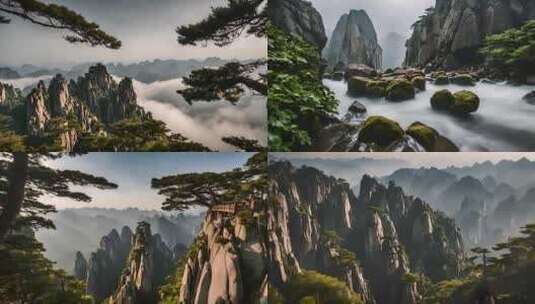 中国黄山 黄山景区高清在线视频素材下载