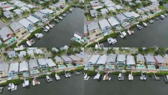 佛罗里达州西南部岛屿小镇的昂贵住宅美国梦高清在线视频素材下载