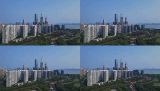 深圳湾滨海高楼中信红树湾高清在线视频素材下载