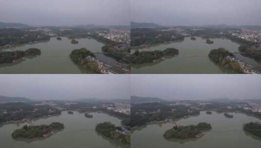 广东惠州西湖景区风景航拍高清在线视频素材下载
