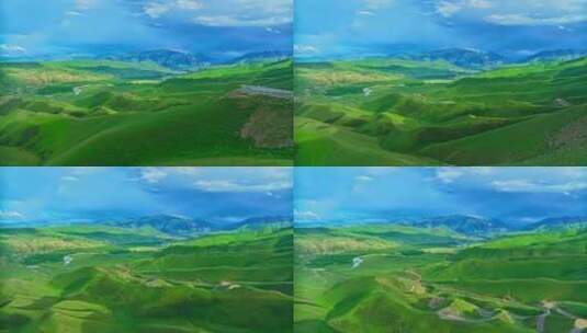 新疆喀拉峻阔克苏大峡谷HDR航拍高清在线视频素材下载