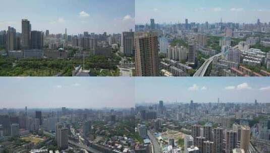 航拍湖北武汉武昌区城市建设高清在线视频素材下载