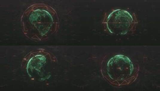 地球科技感背景3高清在线视频素材下载