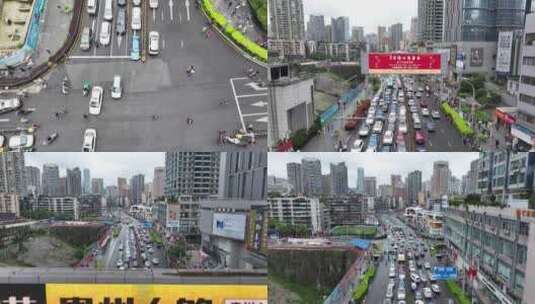 贵阳民族大联欢散场后堵车场景高清在线视频素材下载
