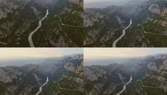 Verdon Gorge，河，峡谷，山高清在线视频素材下载