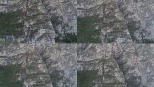 无人机航拍垂直青山绿水风景自然高清在线视频素材下载