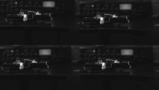 一辆汽车微型模型的特写高清在线视频素材下载