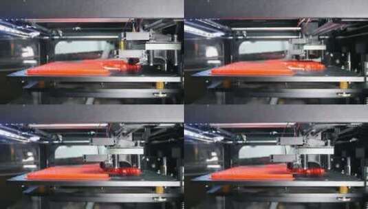 生产中的现代3D打印机高清在线视频素材下载