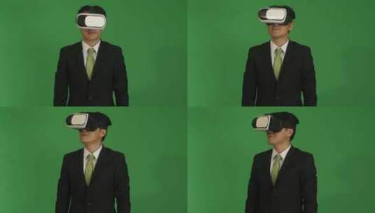 探索虚拟现实的商人高清在线视频素材下载