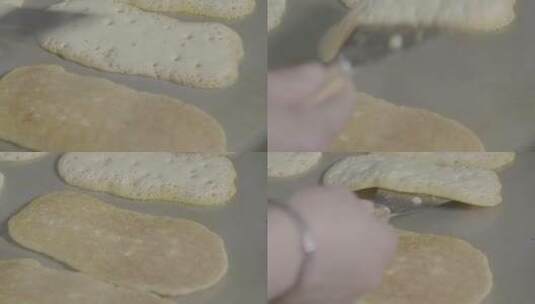 满族美食牛舌饼制作过程LOG视频素材高清在线视频素材下载