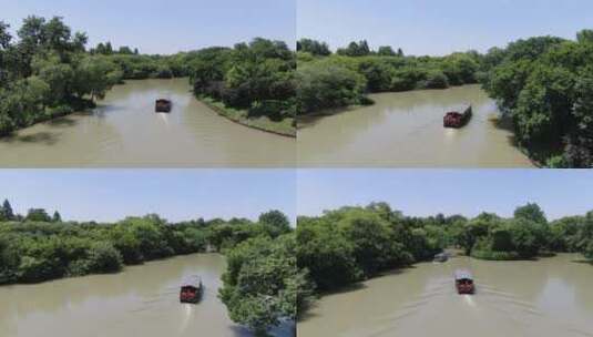 航拍杭州西溪湿地高清在线视频素材下载
