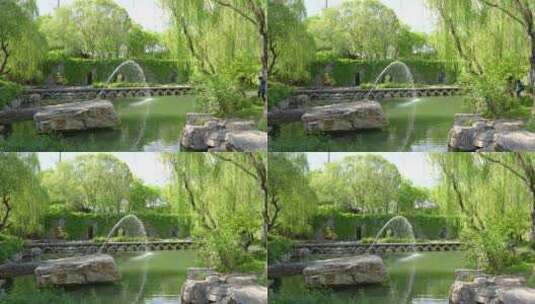 园林绿化喷泉洒水高清在线视频素材下载
