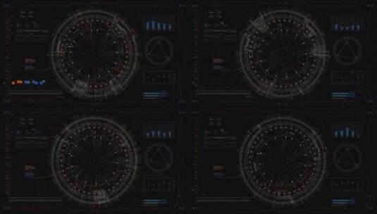 HUD科技科幻未来屏幕背景系统触摸屏圆环高清在线视频素材下载
