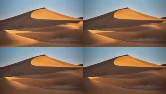 撒哈拉沙漠中的沙丘高清在线视频素材下载