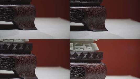泰山石玉石雕刻工艺品籽料高清在线视频素材下载