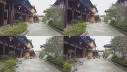 佛教寺庙空镜寺庙维修拜佛4K实拍高清在线视频素材下载
