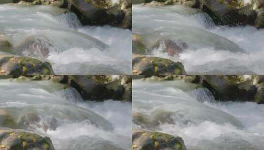 夏日山泉流水空镜头高清在线视频素材下载