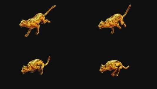 4K-金钱豹奔跑-侧视图45度高清在线视频素材下载