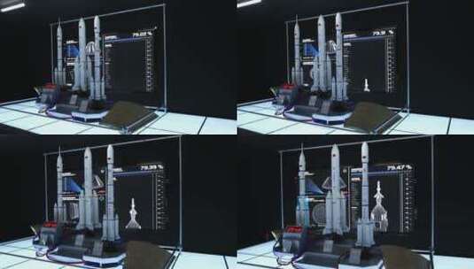 航天火箭展火箭发射台高清在线视频素材下载