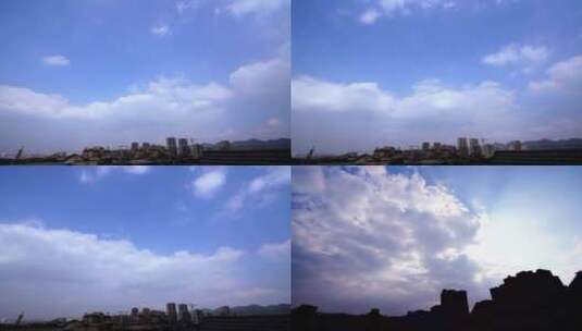 城市建筑天空云层延时高清在线视频素材下载