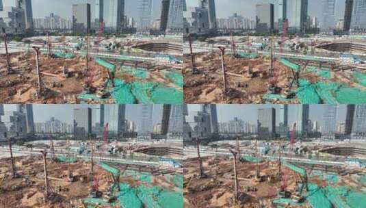 深圳建设 建设 工地 施工 施工现场高清在线视频素材下载