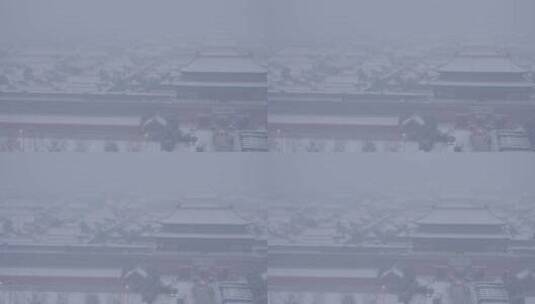 北京雪景 故宫雪景 北京下雪高清在线视频素材下载