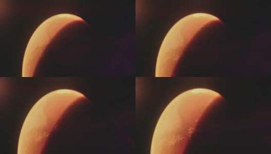 红色行星特写镜头高清在线视频素材下载