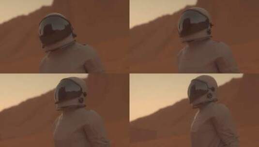 火星上的宇航员高清在线视频素材下载