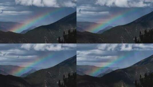 4K川藏线觉巴山彩虹延时高清在线视频素材下载