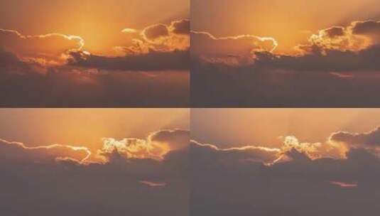 自然震撼天空日落云层变化延时高清在线视频素材下载