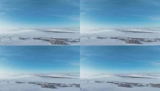 航拍冬季雪域雪原风光高清在线视频素材下载