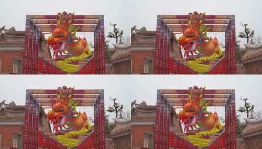 梧林传统村落春节元宵节街道灯笼花灯高清在线视频素材下载